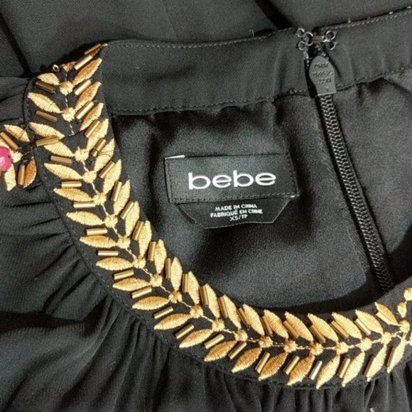 BEBE beaded and embroidered trim dress - Picture 12 of 15